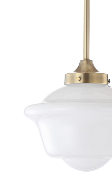 Kurtz School House Adjustable Drop Metal/Glass LED Pendant